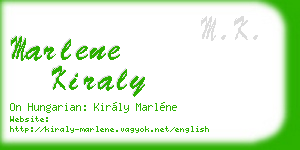 marlene kiraly business card